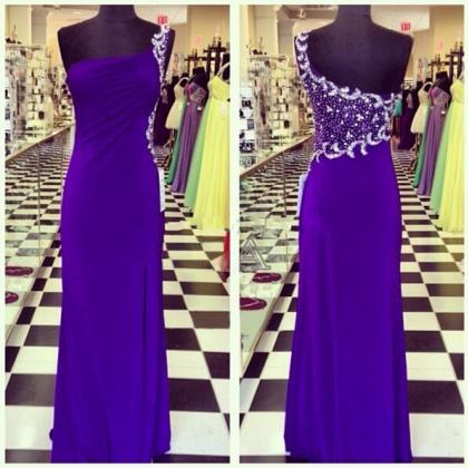 2017 Prom Gown,royal Blue Prom Dresses,one..