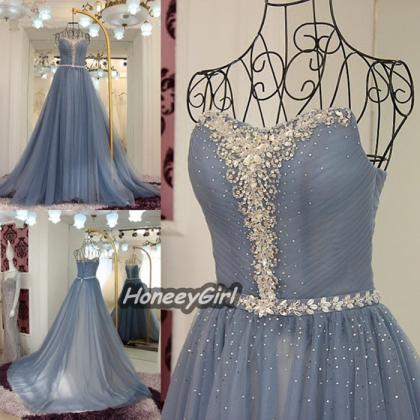 Prom Dresses,beading Prom Dress,white Prom Gown..