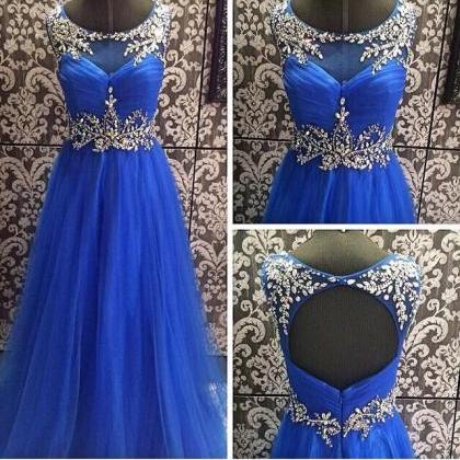 2017 Royal Blueprom Dress,mermaid Prom..