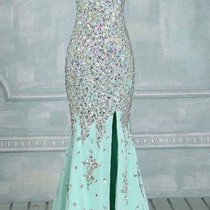 Charming Prom Dress,sequined Prom Dress,mermaid..