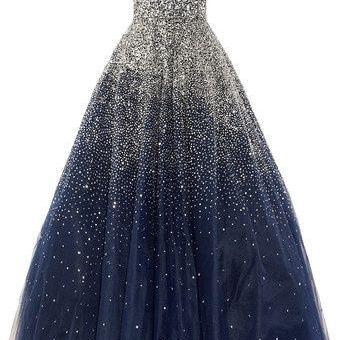 Gorgeous Prom Dress,crystal Beaded Ball Gowns..