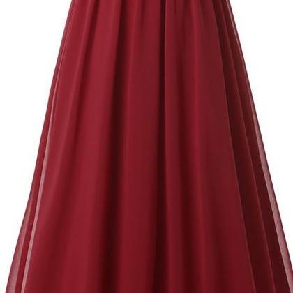 Floor Length Chiffon Evening Dress Prom Gown With..