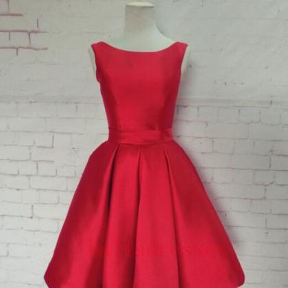 Red Homecoming Dress,homecoming Dresses,satin..