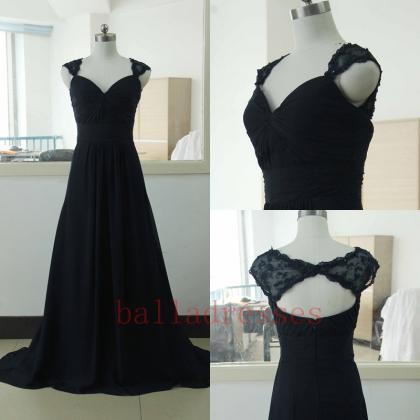 Black Prom Dresses,a Line Prom Dress,prom..