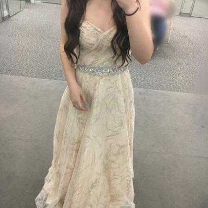 Sweetheart Beading Custom Made Prom Dresses,..