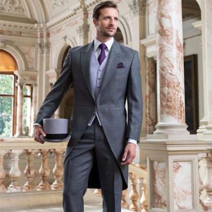 Custom Made Men Suit For Wedding Tuxedo Long Tail..