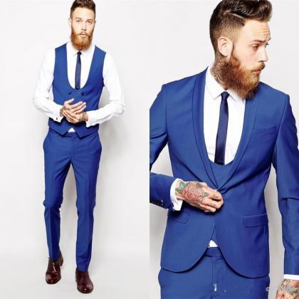 Custom Made Groom Tuxedos Business Suits Classic..