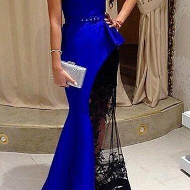 Lace Prom Gown,royal Blue Prom Dresses,off The..