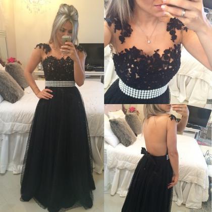 Modest Prom Dresses,sexy Prom Dress,black Prom..