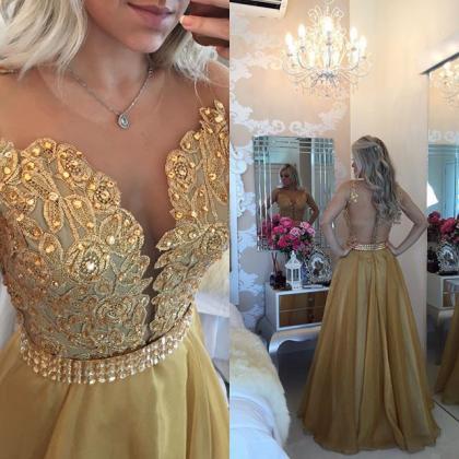 Modest Prom Dresses,sexy Prom Dress, Crystal..