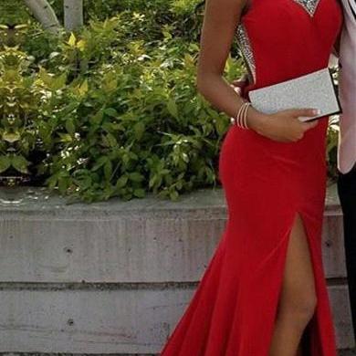 Red Prom Dresses,mermaid Prom Dress,formal..