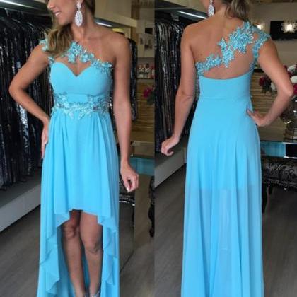 Blue Homecoming Dress,high Low Homecoming..