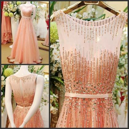 Charming Prom Dress,tulle Prom Dress,beading Prom..