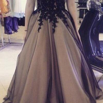 Champagne Prom Dresses,sweetheart Black And..
