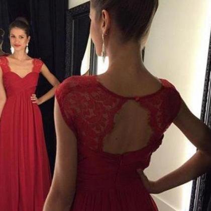 Lace Prom Dresses,prom Dress,red Prom Gown,lace..