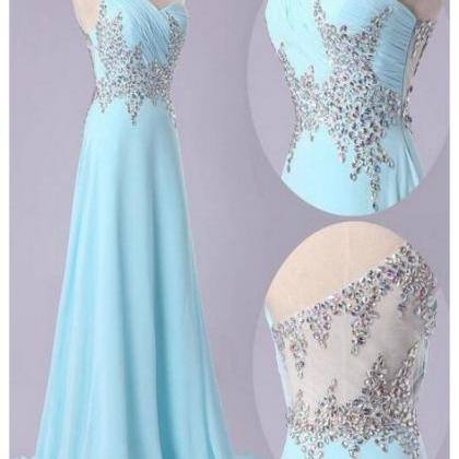 One Shoulder Prom Dresses,light Blue Prom..