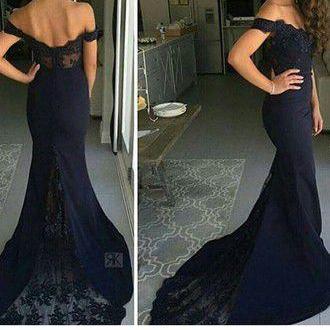 Prom Dress,black Prom Dress, Mermaid Lace Long..