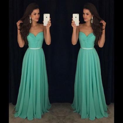 Prom Dress,green Long Prom Dresses,elegant A-line..