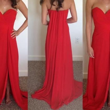 Red Prom Dress,sweetheart Prom Dress,split Prom..