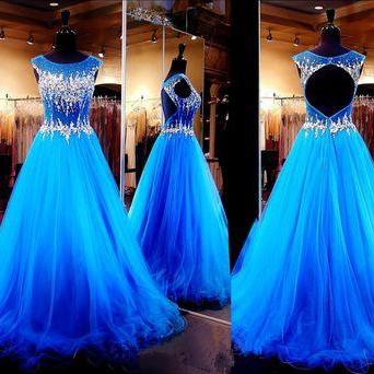 Charming Quinceanera Dress,royal Blue Prom..