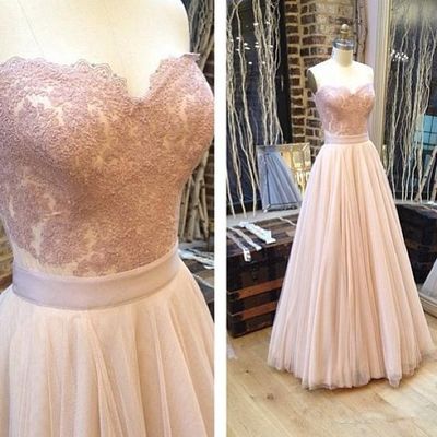 Sweetheart Prom Dress,lace Prom Dress,a Line Prom..