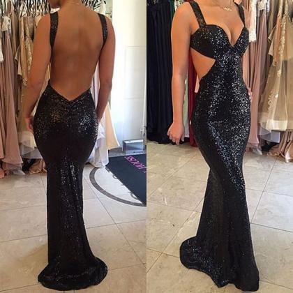 Sparkly Party Dress,backless Prom Dress,mermaid..