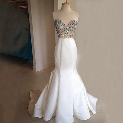 Sweetheart Prom Dress,beaded Prom Dress,mermaid..
