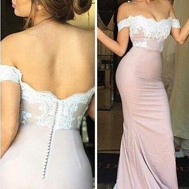 Off The Shoulder Prom Dress,mermaid Dress,lace..