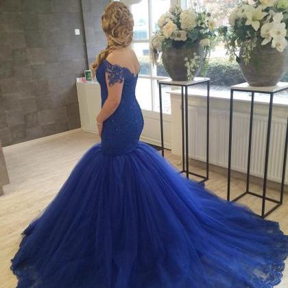 Prom Dress,modest Prom Dress,royal Blue Prom..