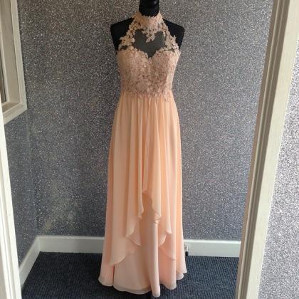 Prom Dress,modest Prom Dress,elegant Lace Halter..
