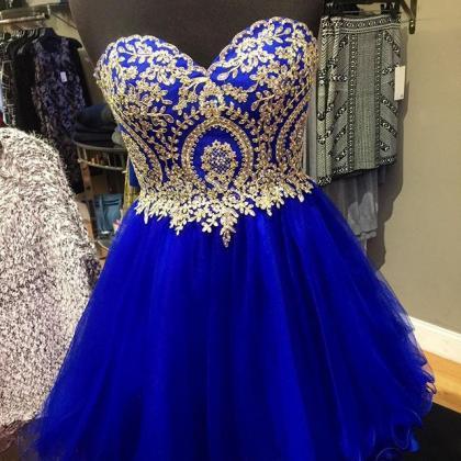 Royal Blue Homecoming Dresses,short Prom Dresses..