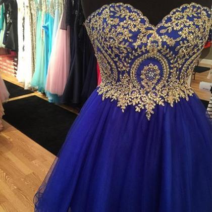 Royal Blue Homecoming Dresses,short Prom Dresses..