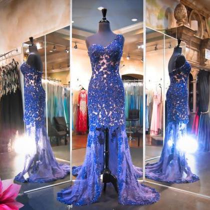 Prom Dresses,gorgeous Lace Appliques Mermaid..