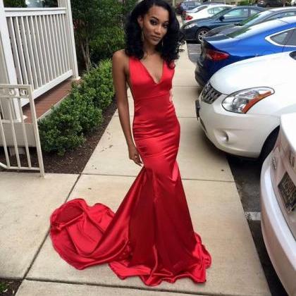 sexy prom dresses red