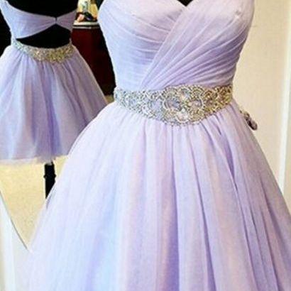 Charming Short Prom Dresses,lavender Prom..