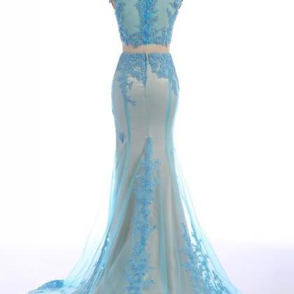 Two Piece Prom Dress,Mermaid Prom Dresses,Long Evening Dress on Luulla