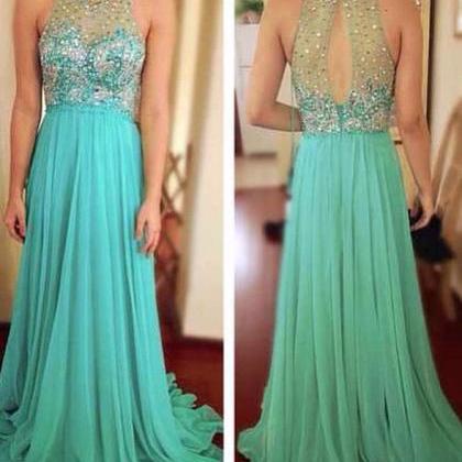 Sparkly A-Line Prom Dress,Long Prom..
