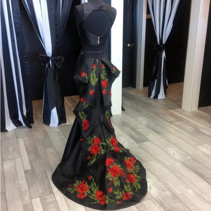 Prom Dress,modest Prom Dress,black Evening..