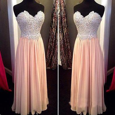 pink prom dress, long prom dress, c..