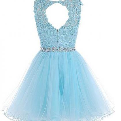 Tulle Homecoming Dresses Short Applique Corset Tiered Formal Party Gowns main image 0