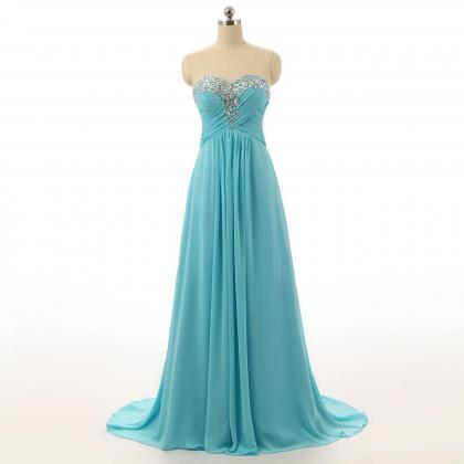 Strapless Sweetheart A-line Long Prom Dress With..