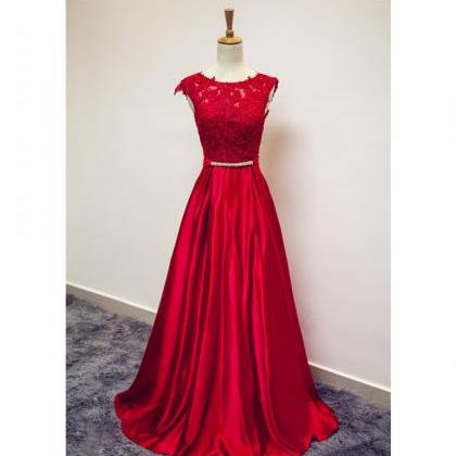 Long Applique Beaded Prom Dresses Pink Red..
