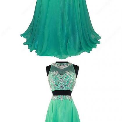Online A-line Scoop Neck Chiffon Tulle..