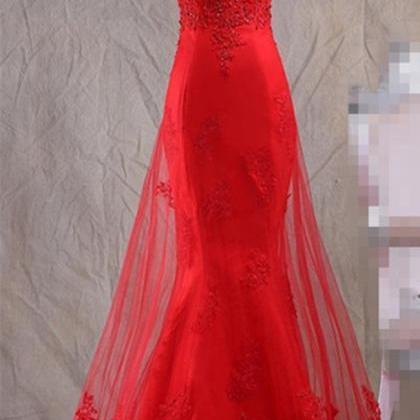 Prom Dress,modest Prom Dress,evening Gowns,red..