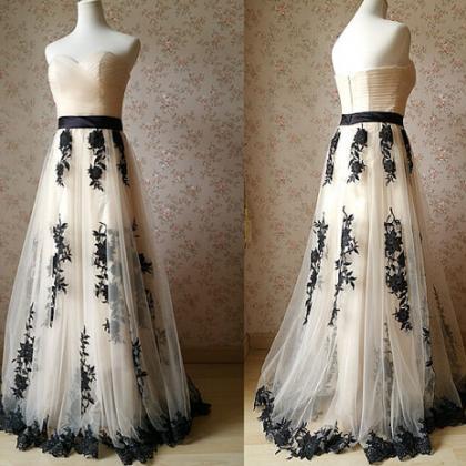 Charming Prom Dress,tulle Prom Dress,appliques..