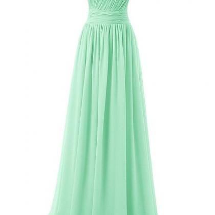 Beautiful Handmade Mint Green Long Prom Dresses,..