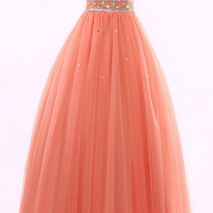 Watermelon Ball Gown Prom Dress, Sweetheart..