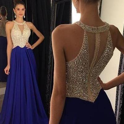 Prom Gown,royal Blue Prom Dresses,evening..
