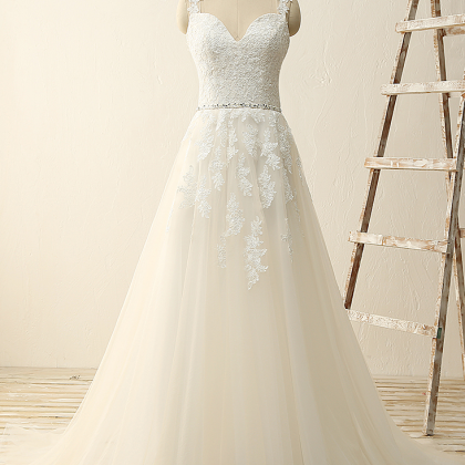 Sleeveless Sweep Train Lace Appliqued Gown Fuchsia