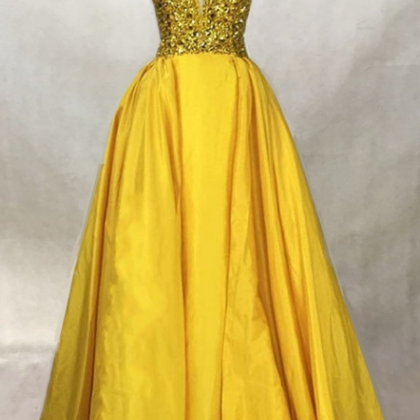 Beaded Long Prom Dresses A Line Backless Party..